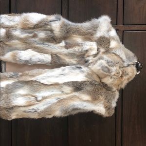 Adrienne Landau Rabbit Fur Vest Small